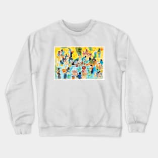 Market Scene Indonesia Dutch East Indies 1900s Pierre Jean Apol Crewneck Sweatshirt